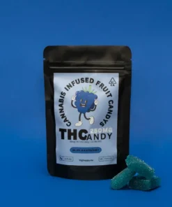 THCandy Μπλε βατόμουρο 250mg Cannabis Infused Gummies